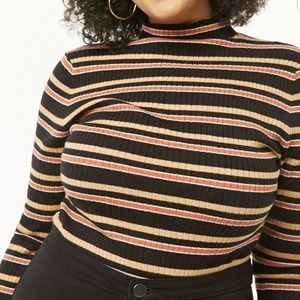 Plus size striped sweater